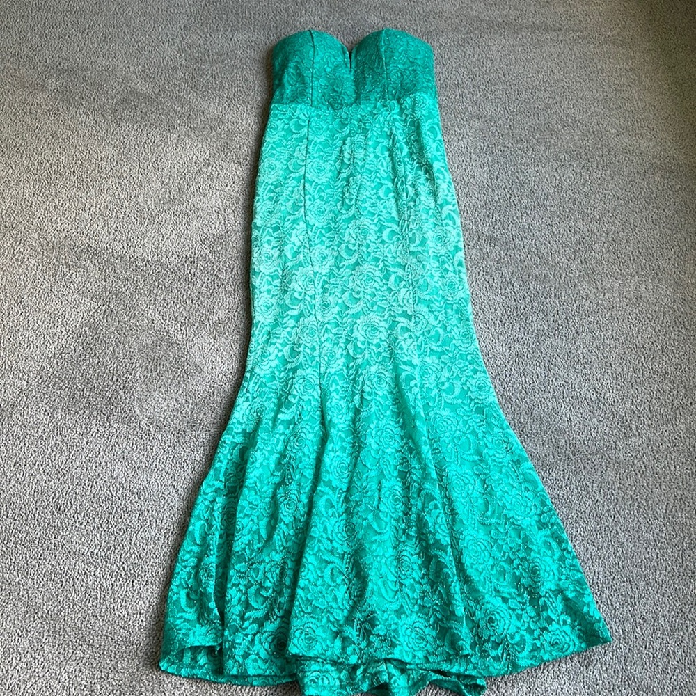 Small green evening gown
